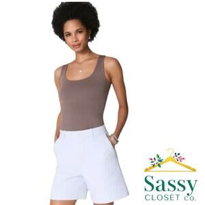 SPANX Smoothing Jersey Racerback Tank Smoke Taupe L NWT